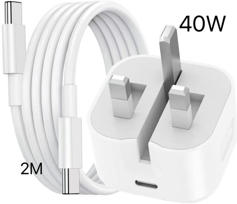Field PD40W Foldable  Fast Charger + 2M CCC Charging Cable - Compatible with iPhone 13, 14, 15, 16, - Image 1